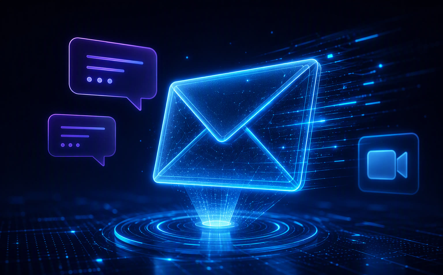 Futuristic communication concept - contact Complitron