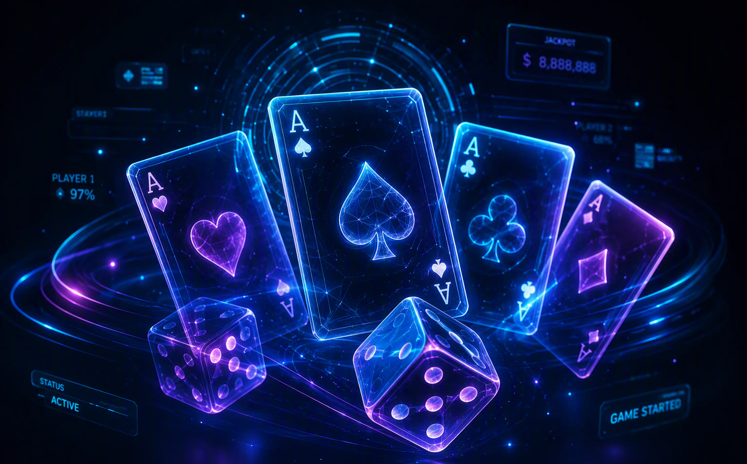 Futuristic iGaming technology concept