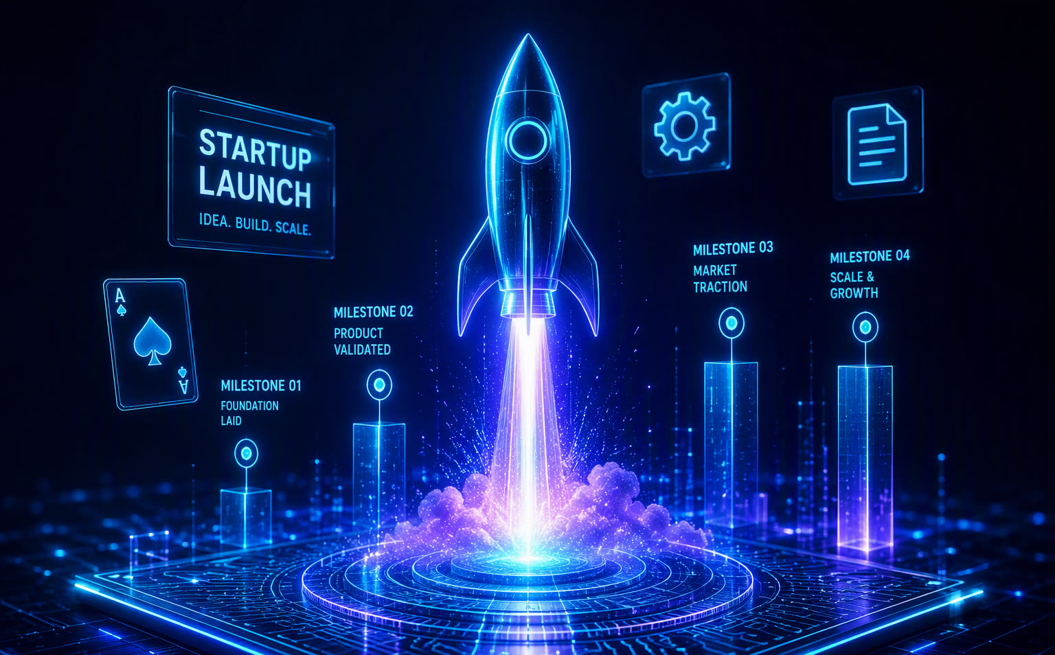 Startup launch concept